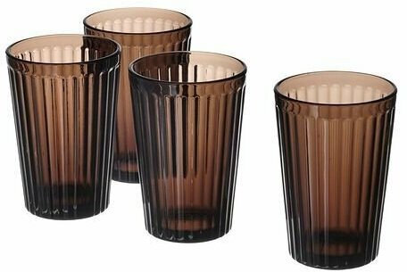 VARDAGEN IKEA стаканы вардажен икеа коричневые, набор - 4шт