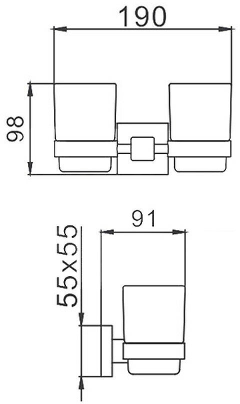 Держатель 2-стаканов Haiba HB8908 - фотография № 2