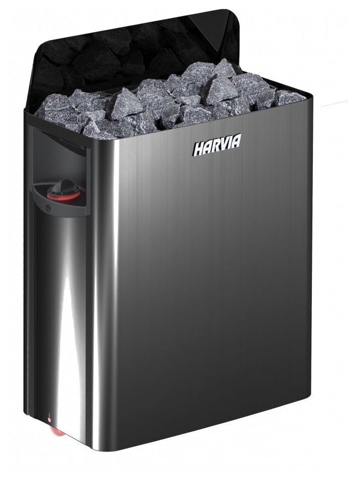 Печь для сауны Harvia Wall SW 60 Black (черная сталь, встроенный пульт)