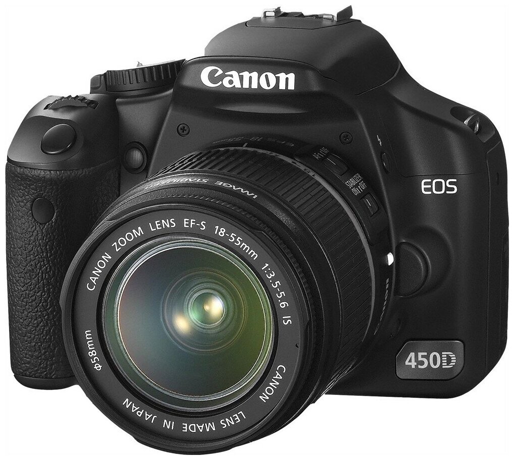 Фотоаппарат Canon EOS 450D Kit EF-S 18-55mm f/3.5-5.6 IS, черный
