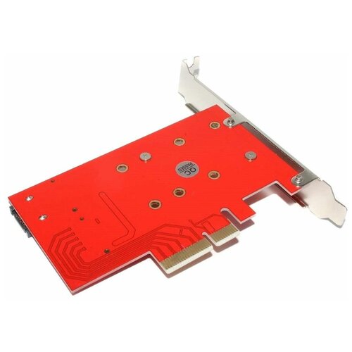 Переходник (адаптер) для дисков SSD M.2 (NGFF) (Key M и Key B) на PCI-E x4 pci express переходник orient c300e m 2 nvme ssd 4x pci e 3 0 на ngff m 2 ssd m key ngff