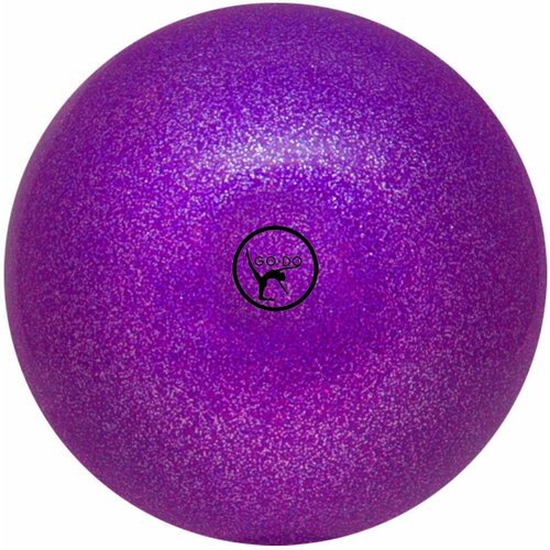 фото Мяч для художественной гимнастики go do. диаметр 19 см. цвет: фиолетовый с глиттером sprinter