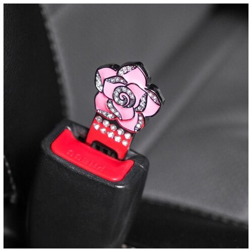 фото Заглушка ремня безопасности "роза", металлическая 5099306 сима-ленд