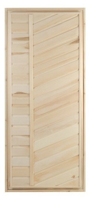 Дверь для бани и сауны "Эконом", липа, 160×70см - фотография № 1