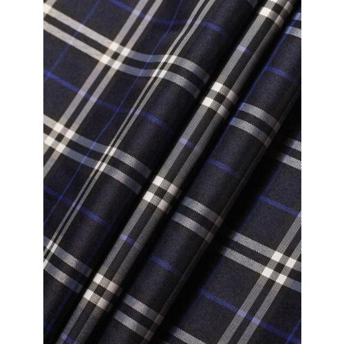 фото Ткань подкладочная темно-синяя для одежды mdc fabrics pb93/161 в клетку. для шитья. отрез 1 метр