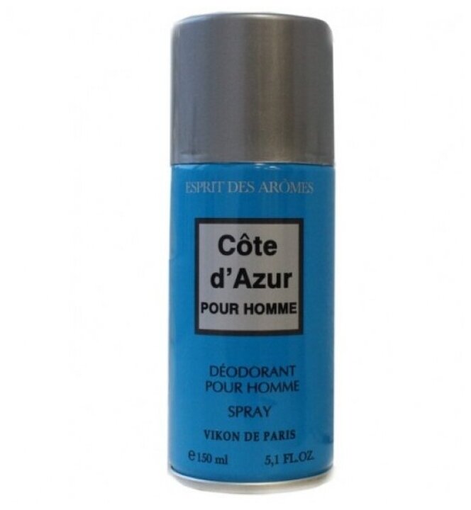 Новая Заря Мужской Лазурный берег (Cote d'Azur) Дезодорант-спрей (spray) 150мл