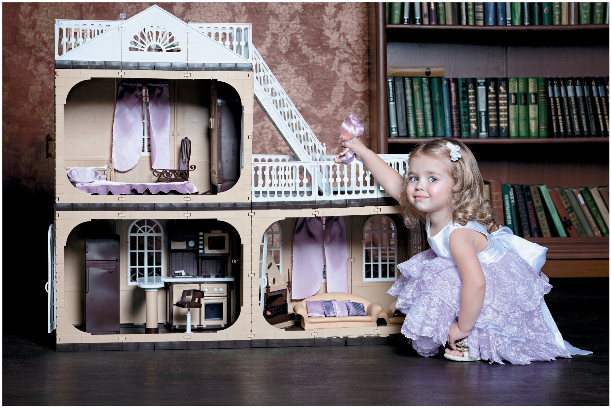 Дом-коттедж для куклы "Коллекция" 90*33*105см