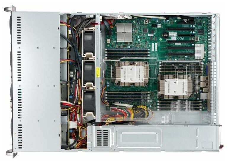 Сервер Supermicro SuperServer 6029P-TRT без процессора/без ОЗУ/без накопителей/количество отсеков 35" hot swap: 8/2 x 1000 Вт/LAN 10 Гбит/c