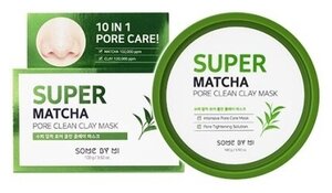 SOME BY MI Очищающая глиняная маска для лица с экстрактом чая матчa SUPER MATCHA PORE CLEAN CLAY MASK, 100гр