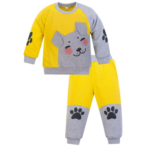 фото Костюм детский 746/1, утенок, рост 86 см, желтый_меланж_собака