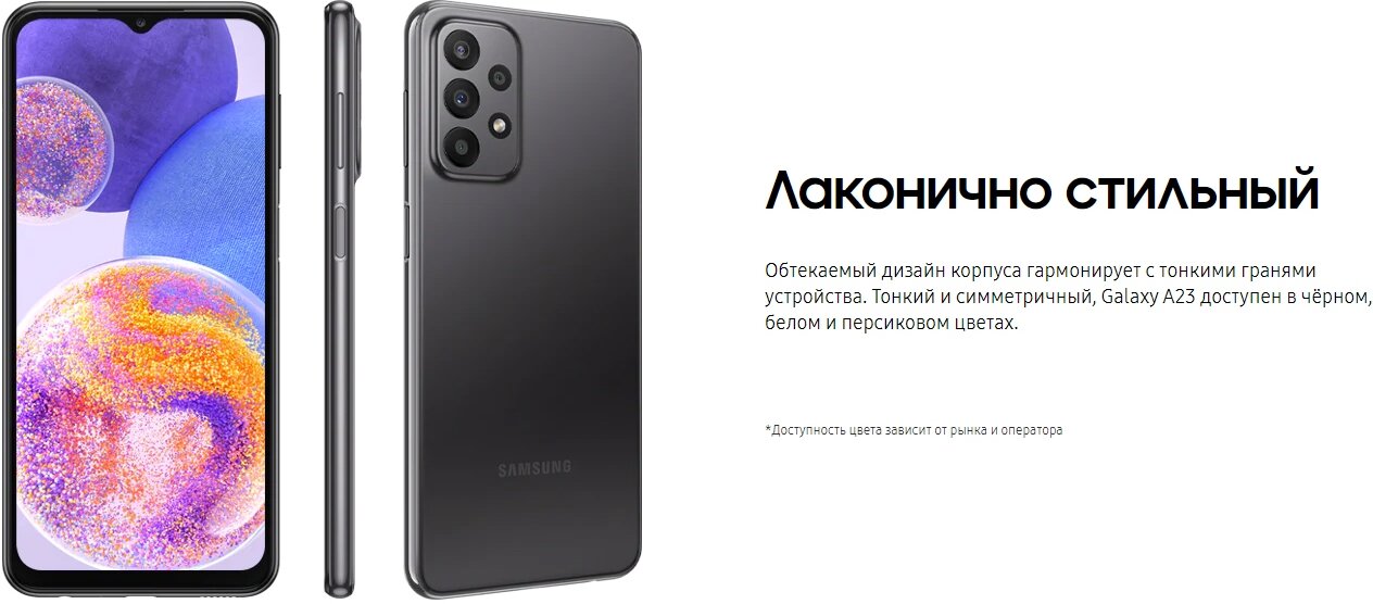 Смартфон Samsung Galaxy A23 4/64Gb (SM-A235FZKUSKZ) Black - фото №6