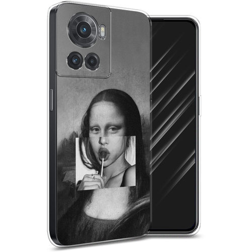 Силиконовый чехол на OnePlus Ace / Ван плюс Эйс Mona Lisa sucking lollipop