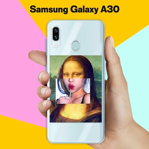 Силиконовый чехол Мона на Samsung Galaxy A30 силиконовый чехол планеты на samsung galaxy a30