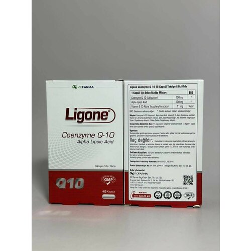 RC. Farma Ligone Coenzyme Q10 / Коэнзим Q10 с альфа-липевой кислотой, 45 капсул