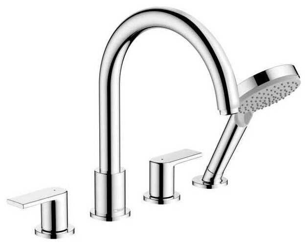 Hansgrohe Смеситель Hansgrohe 71459000 Vernis Shape на край ванны, на 4 отверстия, хром