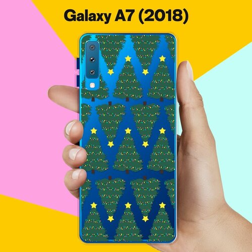 Силиконовый чехол на Samsung Galaxy A7 (2018) Ёлки / для Самсунг Галакси А7 2018