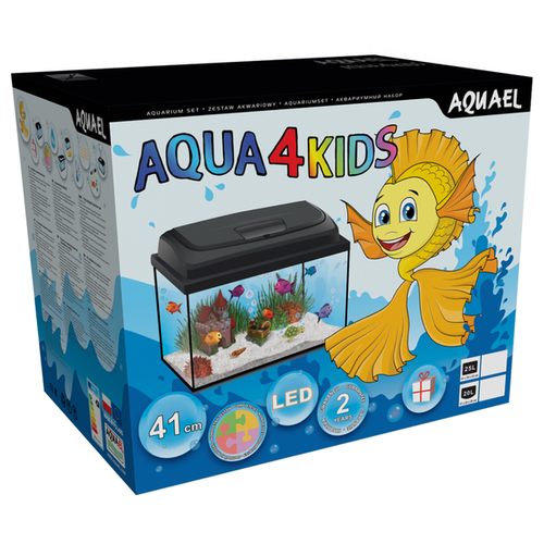 Аквариум с оборудованием AQUAEL AQUA4KIDS 40, фильтр, нагреватель, освещение, 41х27х33 см (20 л)