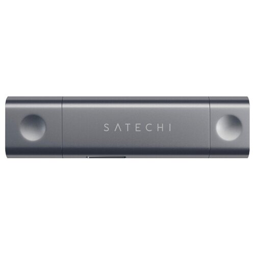 Кардридер Satechi Aluminum Type-C USB 3.0 and Micro/SD Card Reader for Type-C серый космос