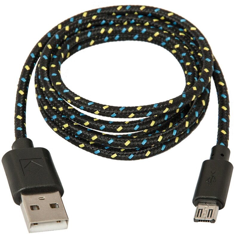 Кабель Defender USB08-03T USB2.0 (A) - microUSB (B), в оплетке, 1М, черный, 2 штуки
