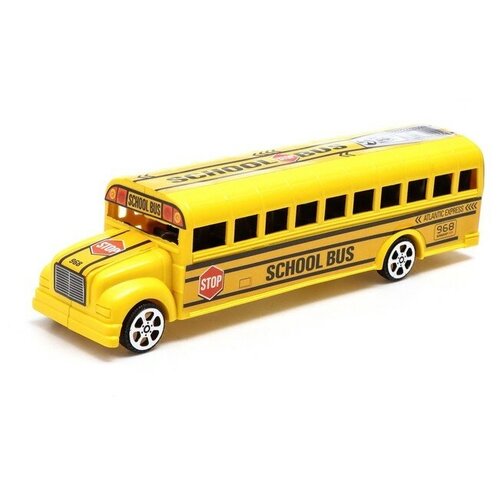 игровой набор 930 1 автомобиль школьный автобус в коробке Автобус КНР инерционный Школьный, игрушечный (2012-1)