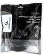 Кабель HDMI Cablexpert , 10м, v2.0, 19M/19M, серия Light, черный, позол. разъемы, экран