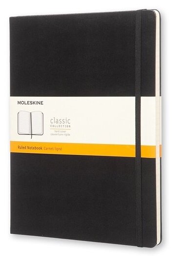 Записная книжка Moleskine Classic (в линейку), Хlarge (19х25 см), черный