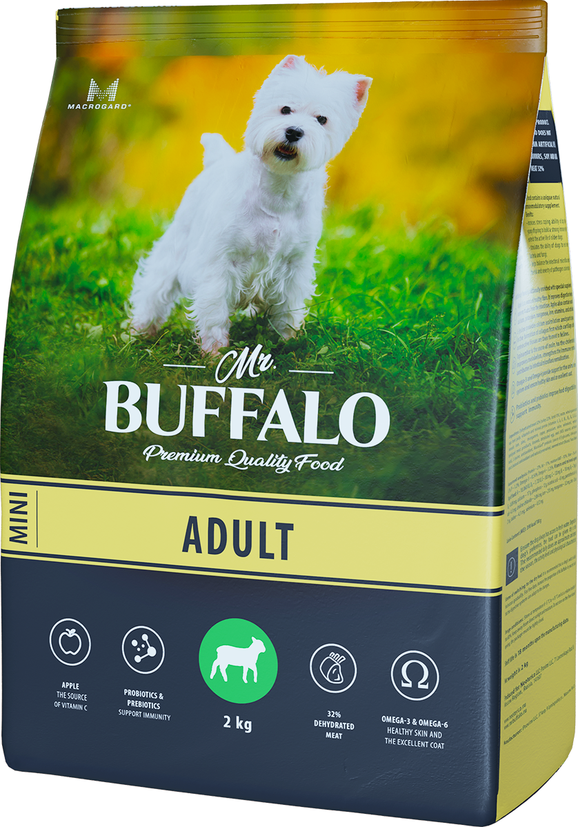 Mr.Buffalo ADULT MINI для собак мелких пород с Ягненком, 2кг