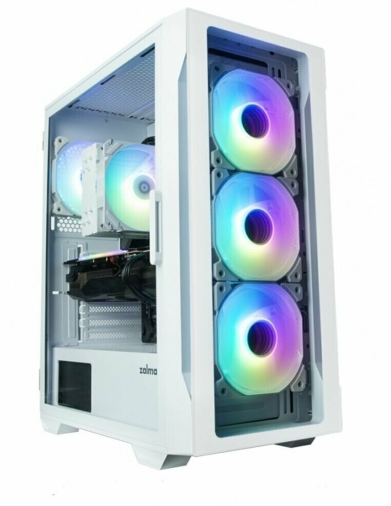 Корпус ATX Miditower Zalman i3 Neo TG White