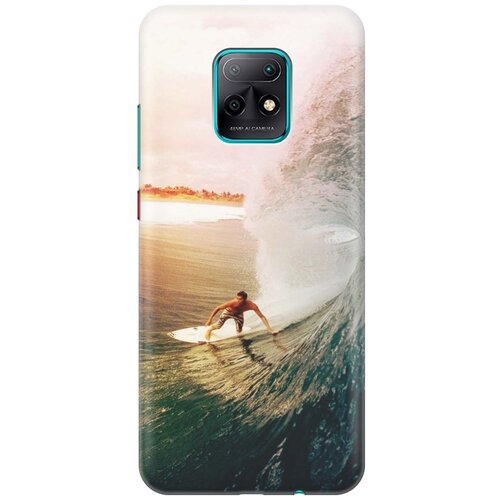 фото Cиликоновый чехол на xiaomi redmi 10x 5g / сяоми редми 10х 5г с принтом "серфер" gosso
