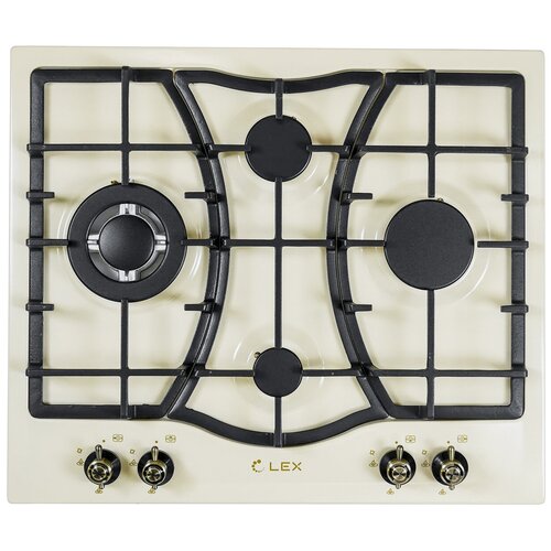 Газовая варочная поверхность Lex GVE 6043 C IV Light белый антик 1558900₽