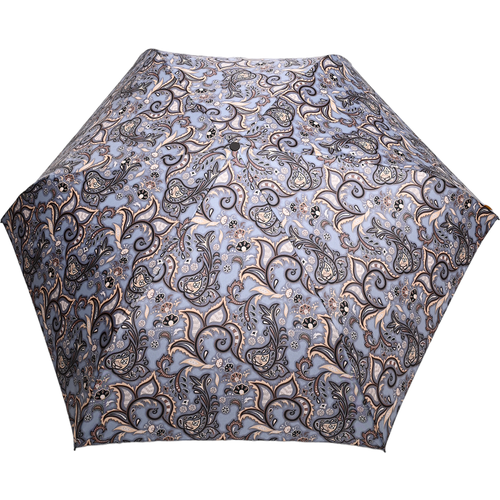 Зонт ZEST, механика, 3 сложения, купол 96 см., 6 спиц, чехол в комплекте, для женщин, серый
