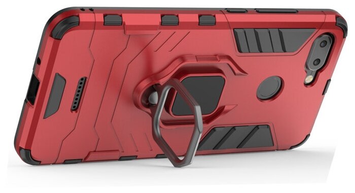Противоударный чехол с кольцом Panther Case для Xiaomi Redmi 6 красный