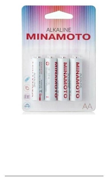 MINAMOTO Батарейки LR6/4BL, 4 штуки в блистере