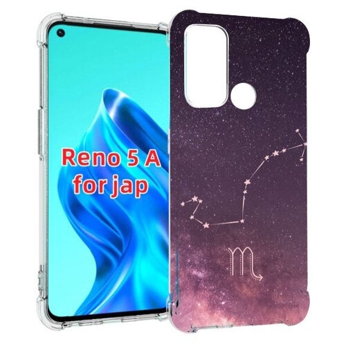 Чехол MyPads знак зодиака скорпион 4 для Oppo Reno 5A задняя-панель-накладка-бампер