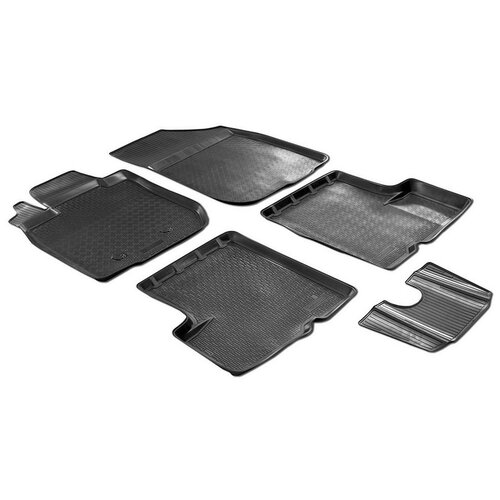 фото Коврики в салон автомобиля rival для renault sandero ii хэтчбек 2014-2018 2018-н.в./sandero stepway ii хэтчбек 2014-2018 2018-н.в., полиуретан, с крепежом, 5 шт., 14703003