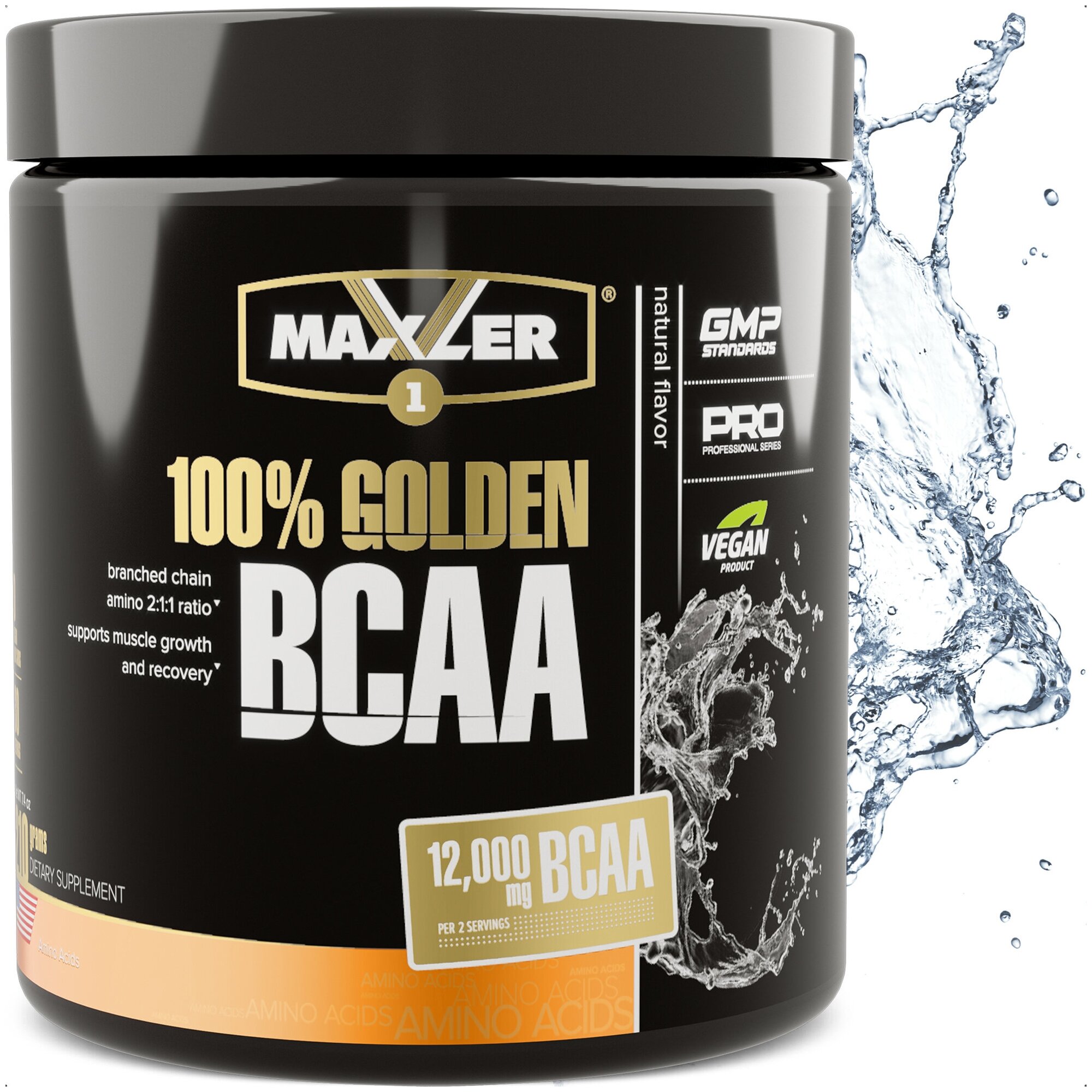 Аминокислоты Maxler 100% Golden BCAA (2:1:1) 210 гр. - Натуральный вкус