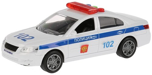 Легковой автомобиль ТЕХНОПАРК Седан Полиция 1726360-R, 14.5 см, белый