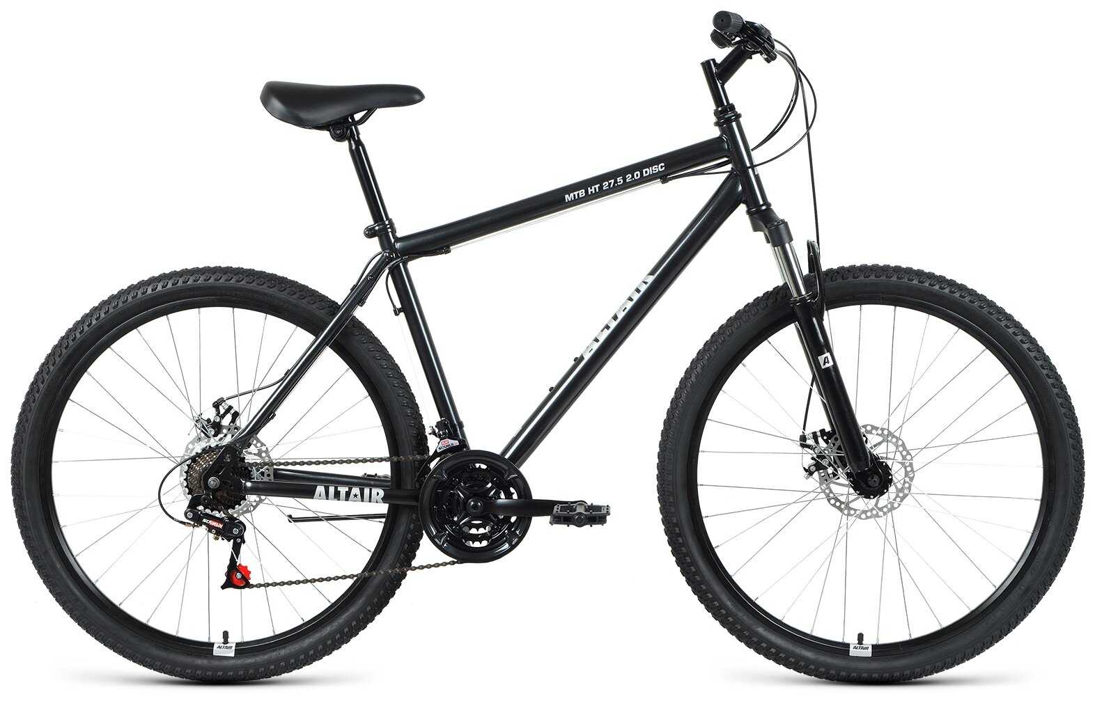 Горный (MTB) велосипед ALTAIR MTB HT 27.5 2.0 Disc (2021) черный/серебристый 17" (требует финальной сборки)