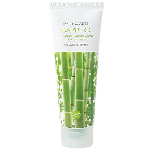 Holika Holika очищающая пенка для лица с бамбуком Daily Garden Bamboo Soothing cleansing foam from Damyang, 120 мл, 145 г