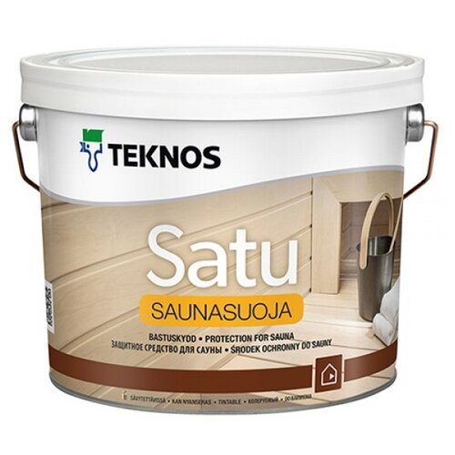 Защитное Средство для Сауны Teknos Satu Saunasuoja 0.9 для Стеновых и Потолочных Панелей в Сауне / Текнос Сату Саунасуоя