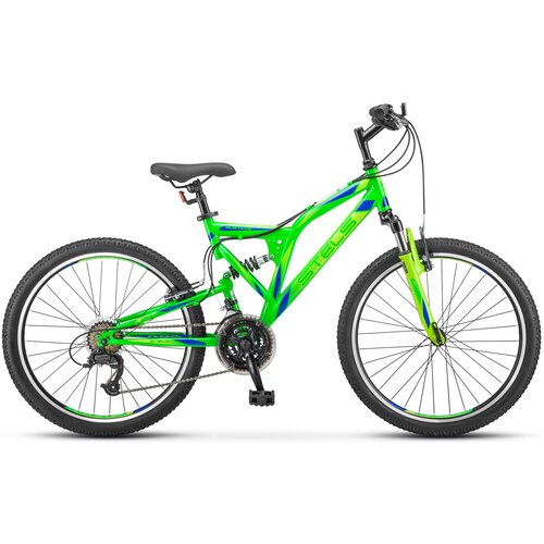 Подростковый велосипед Stels Mustang V 24 V020 2022 рама 16 зеленыйчерный 2118000₽