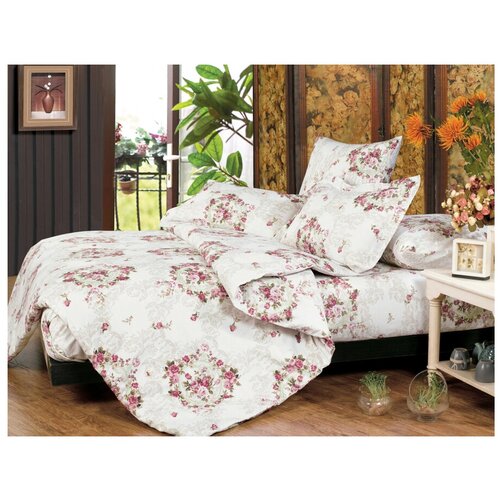 фото Постельное белье 1.5-спальное сайлид a-132, поплин, 70 х 70 см, розовый