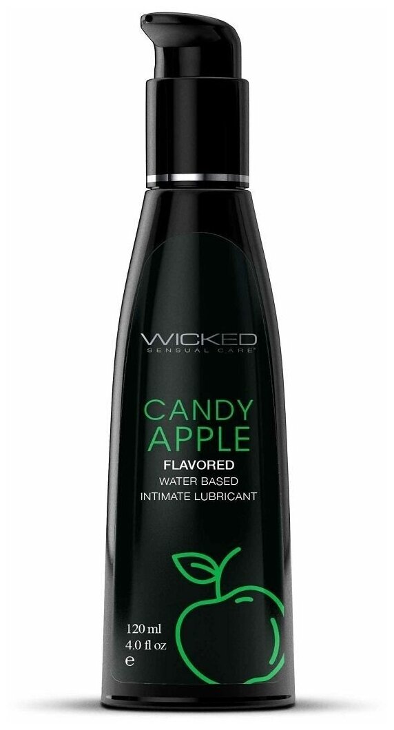 12123 Wicked Aqua Candy Apple, 120мл. Съедобный лубрикант со вкусом яблока в карамельной глазури