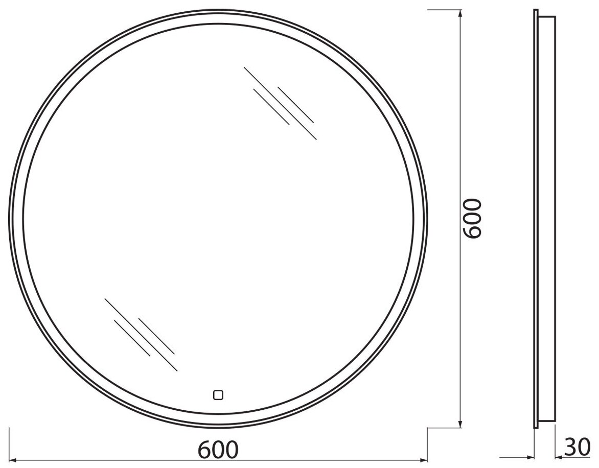 Зеркало BelBagno SPC-RNG-600-LED-TCH - фото №8