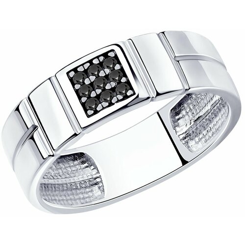 фото Серебряное кольцо diamant 94-110-01182-1 с фианитом, размер 21 diamant-online