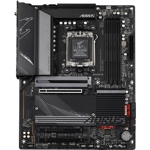 Материнская плата Gigabyte B650 AORUS ELITE AX SocketAM5 AMD B650 4xDDR5 ATX AC`97 8ch(7.1) 2.5Gg RAID+HDMI+DP