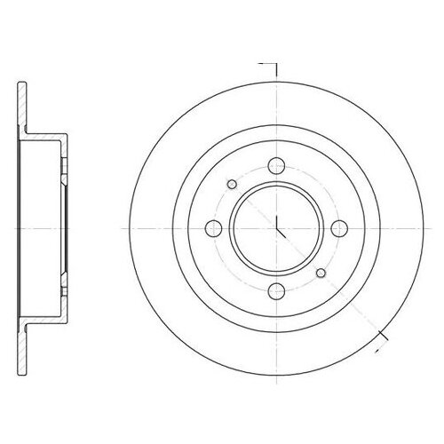фото Тормозной диск roadhouse 6424.00 для nissan 100nx, almera i, sunny ii,iii road house
