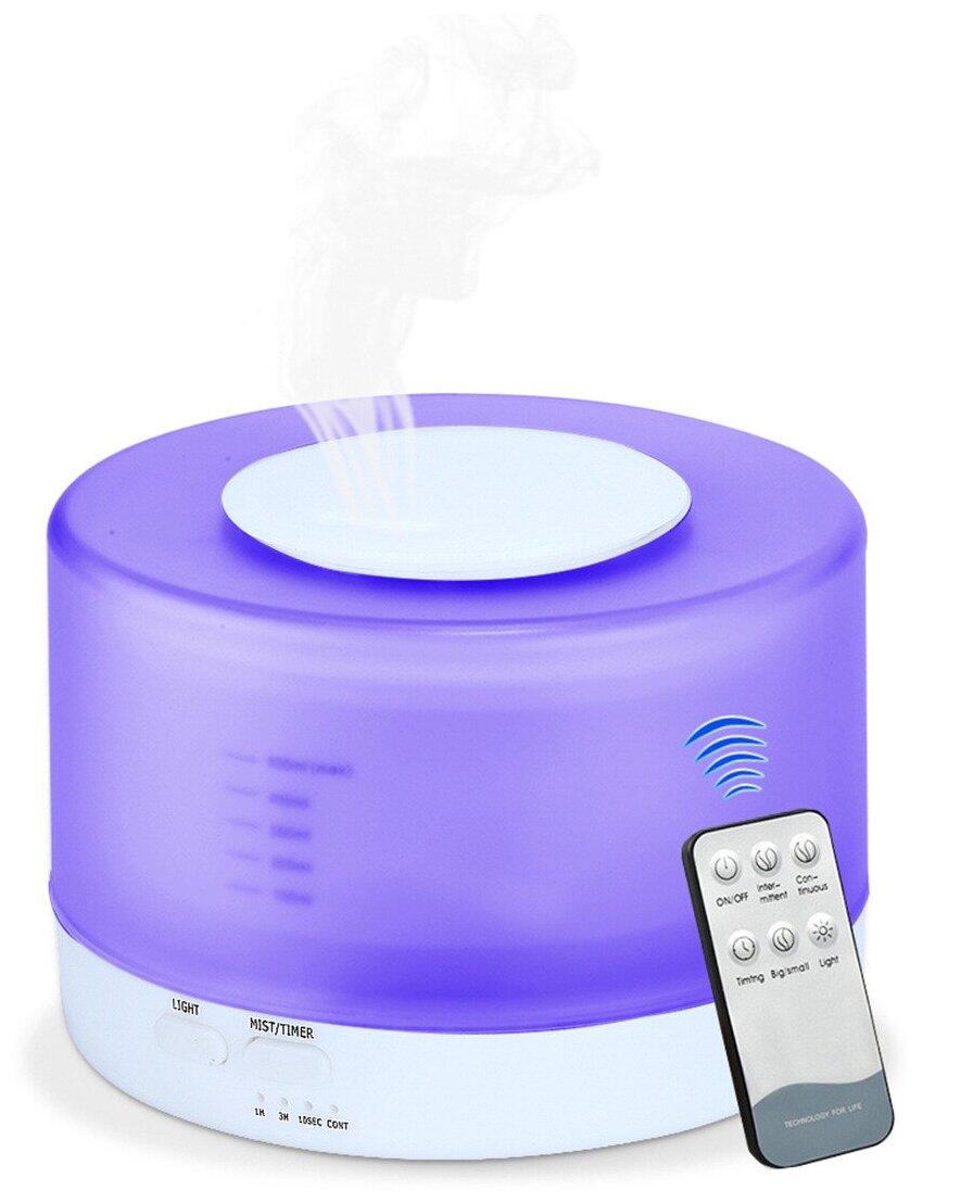 Ультразвуковой увлажнитель воздуха аромадиффузор с LED подсветкой и с таймером "Nirvana", Sennix, белый