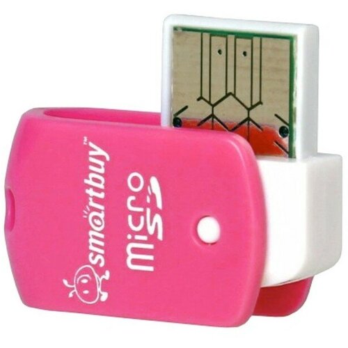 Кардридер Smartbuy MicroSD, SBR-706 (Розовый) кардридер smartbuy microsd sbr 706 розовый
