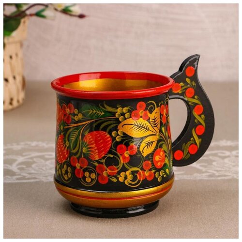 фото Кружка пивная, 0,4 л., 11х10 см, хохлома 5199215 сима-ленд